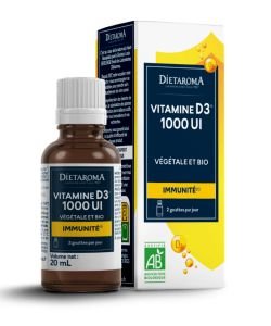 Vitamine D3 végétale BIO 1000 UI BIO, 20&nbsp;ml